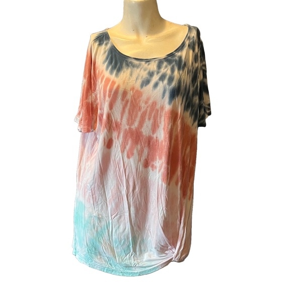 tie dye tshirt shirt sleeves Women’s medium 24/7 by Maurices - Picture 1 of 8